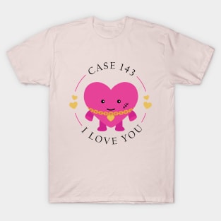 stray kids case 143 pink heart T-Shirt